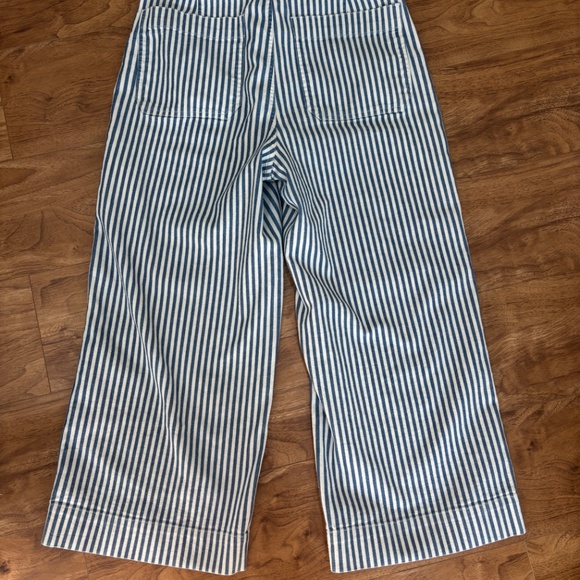 Madewell Emmett Wide-Leg Crop Pants • 30 Petite • Railroad Stripe - Picture 4 of 4